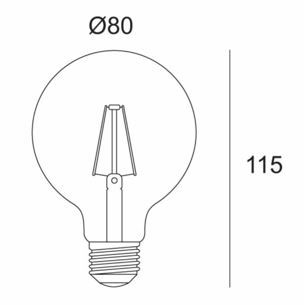 LED Retrofit Leuchtmittel GL80 E27 – Bild 3